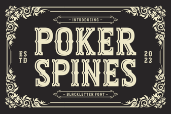Poker Spines Font: a Unique Designer's Toolkit