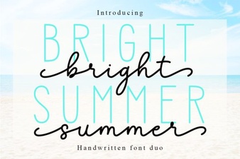 Bright Summer Duo Font for Creative Projects