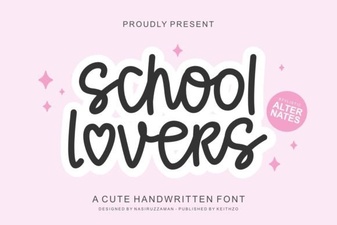 The School Lovers Font for Creative Classroom Projects